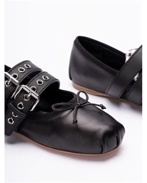 miu miu ballerinas review|Ebony Crackle Leather Ballerinas .